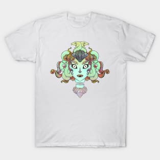 Medusa And Snakes Art T-Shirt